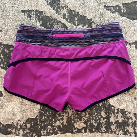 lululemon athletica Speed Short Ultra Violet/Space Dye Twist/Naval Blue Size 6 - Picture 4 of 6
